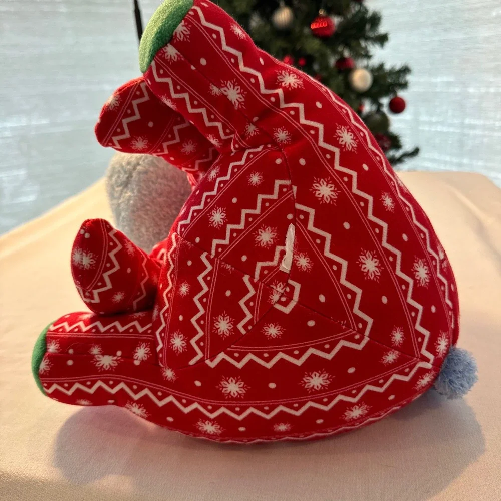 Disney Parks Weighted Eeyore Pooh Plush Stuffed Animal‎ Christmas Pajamas Santa